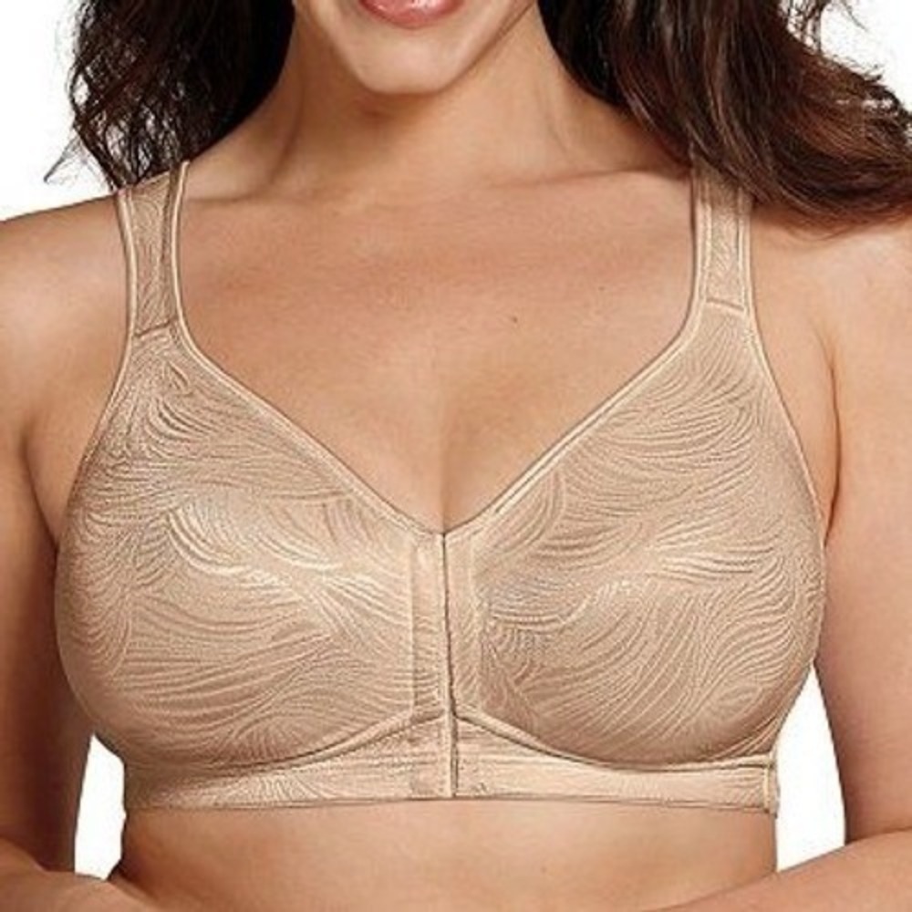 Playtex Womens 18 Hour Posture Boost Bra Nude 36B Wireless Front Close NWT